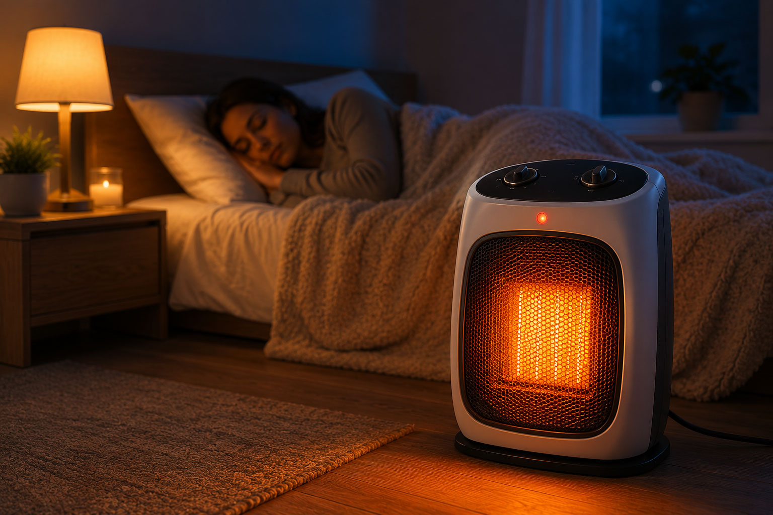 ¿Es seguro dejar un calentador portátil encendido toda la noche?