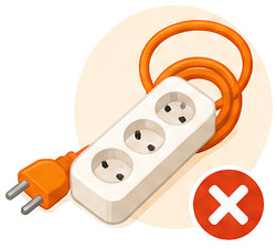 Utilizar extensiones eléctricas