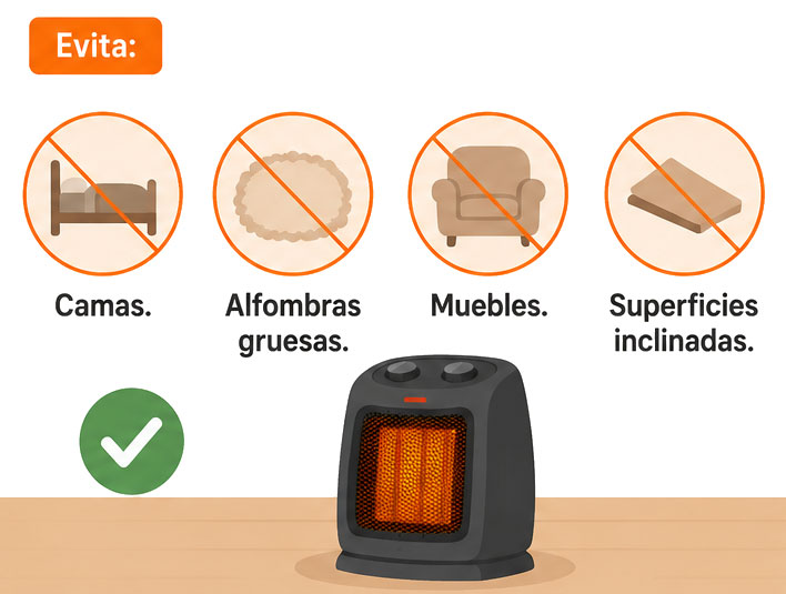 colocar en superficie firme