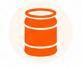 diseño de barril dividido