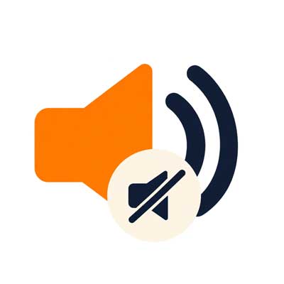 Icono de potencia y funcionamiento silencioso