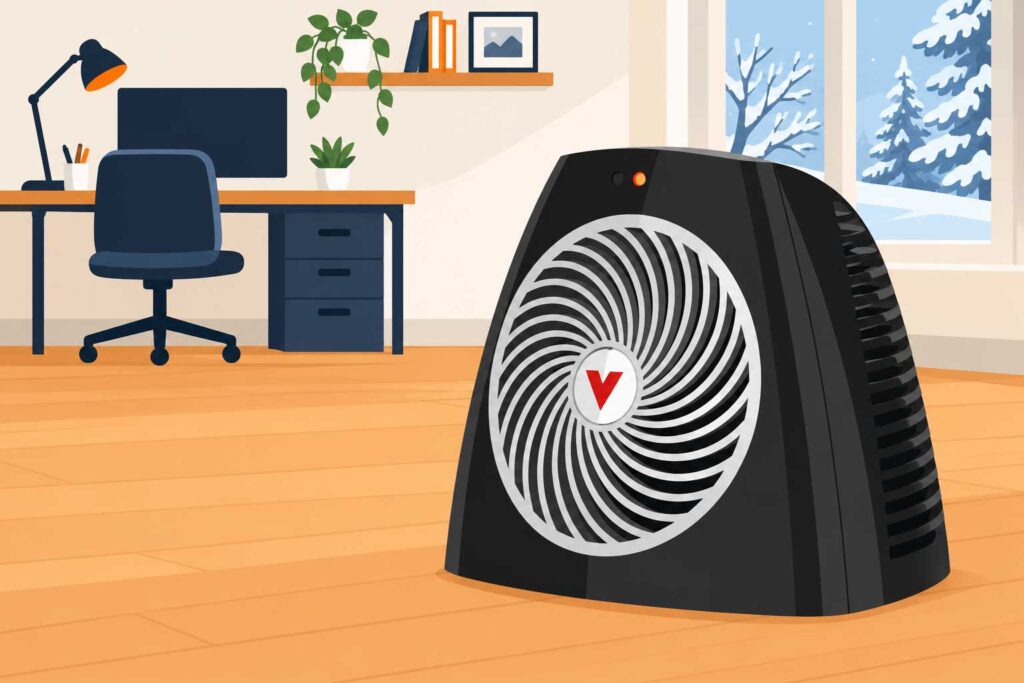 Calentador Vornado VH200 en una oficina doméstica